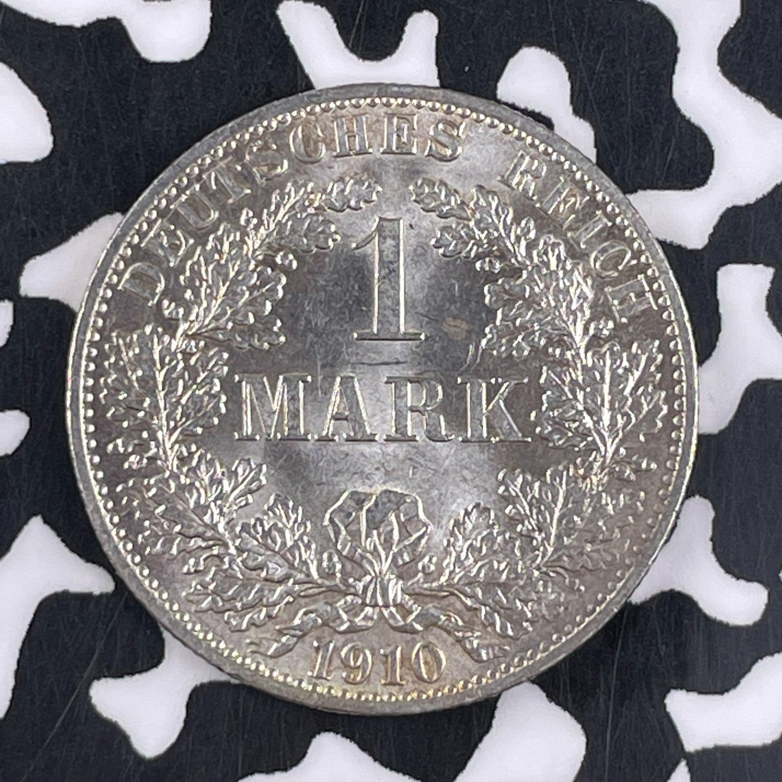 1910-A Germany 1 Mark Lot#F2628 Silver! High Grade! Beautiful!