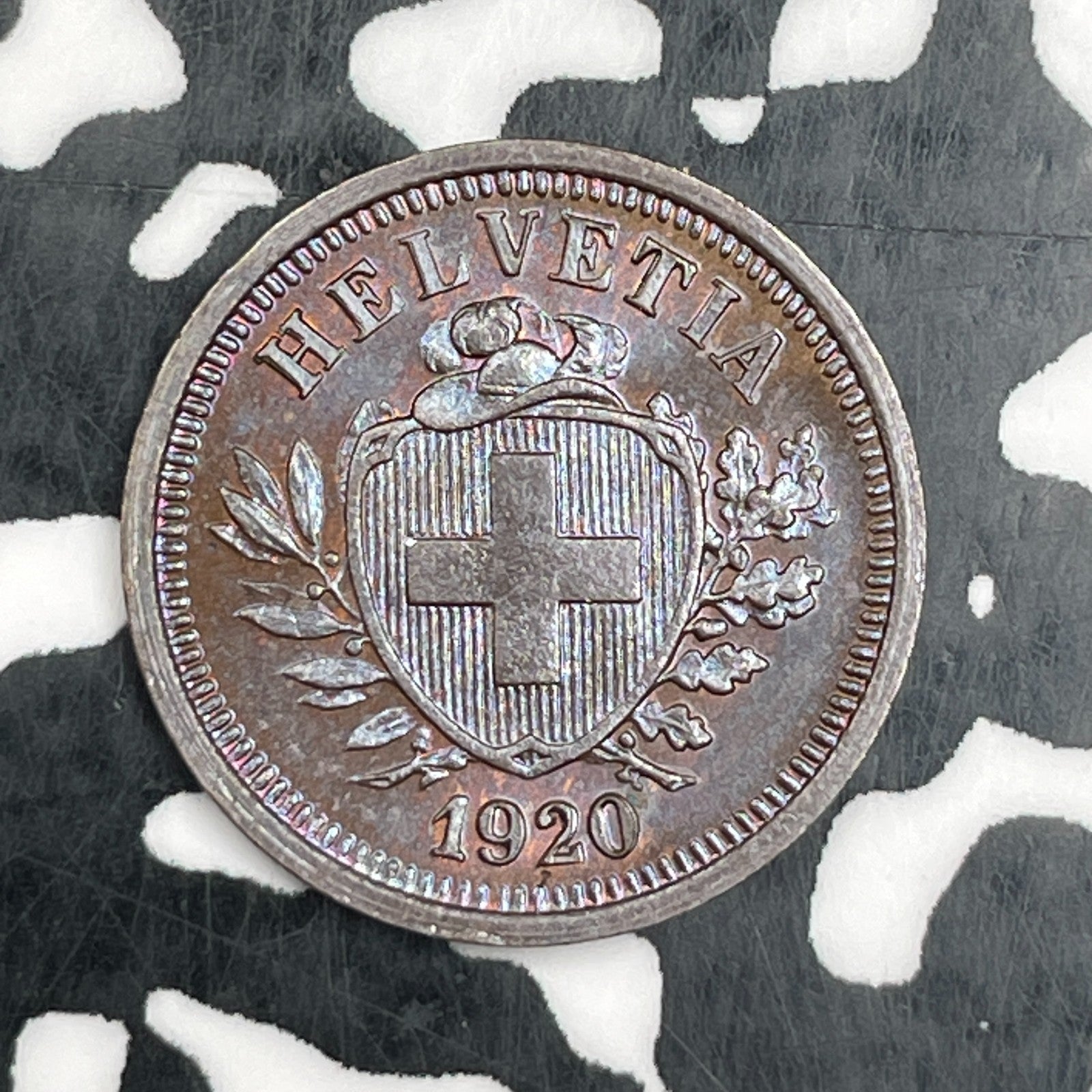 1920-B Switzerland 1 Rappen Lot#N2215 High Grade! Beautiful Toning!