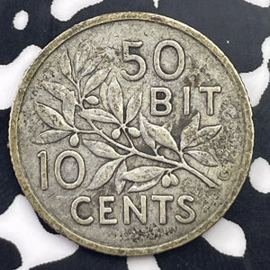 1905 Danish West Indies 10 Cents/50 Bit Lot#C1179 Silver!