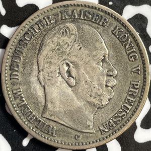 1877-C Germany Prussia 2 Mark Lot#E0271 Silver!