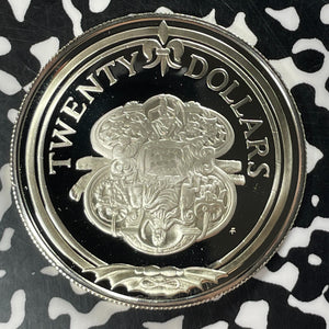 1985 British Virgin Islands $20 Dollars Lot#T4617 Large Silver Coin! Proof!