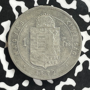 1879 Hungary 1 Forint Lot#C0134 Silver!