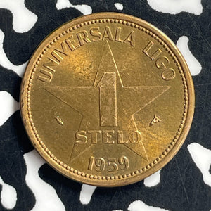 1959 Esperanto 1 Stelo Lot#T7063 High Grade! Beautiful! KM#X3