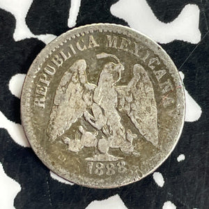1888-Mo M Mexico 5 Centavos Lot#C1122 Silver!