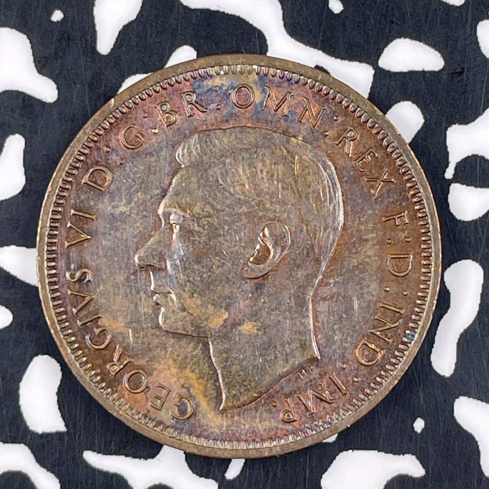 1944 Great Britain 1/2 Penny Half Penny Lot#F4336 Nice!