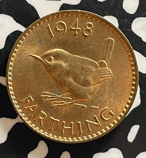 1948 Great Britain Farthing Lot#T4267 High Grade! Beautiful!