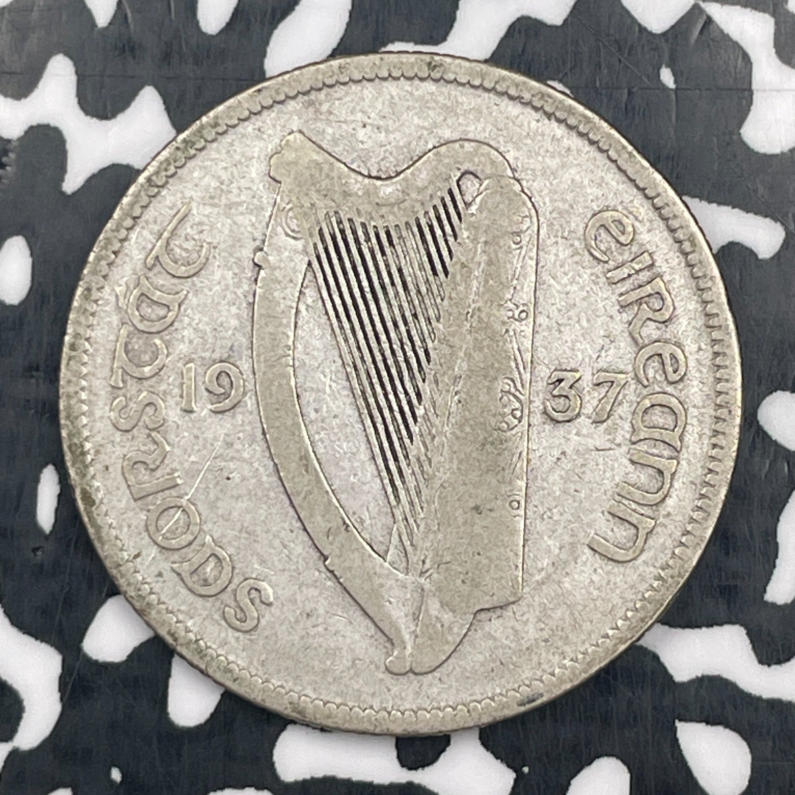 1937 Ireland 1 Florin Lot#N3124 Silver! Low Mintage