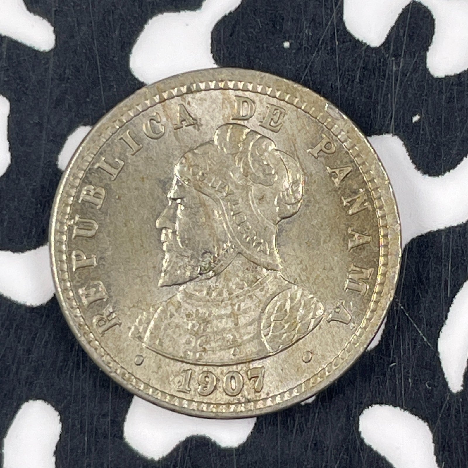 1907 Panama 1/2 Centesimo Half Centesimo Lot#F4850 High Grade! Beautiful!