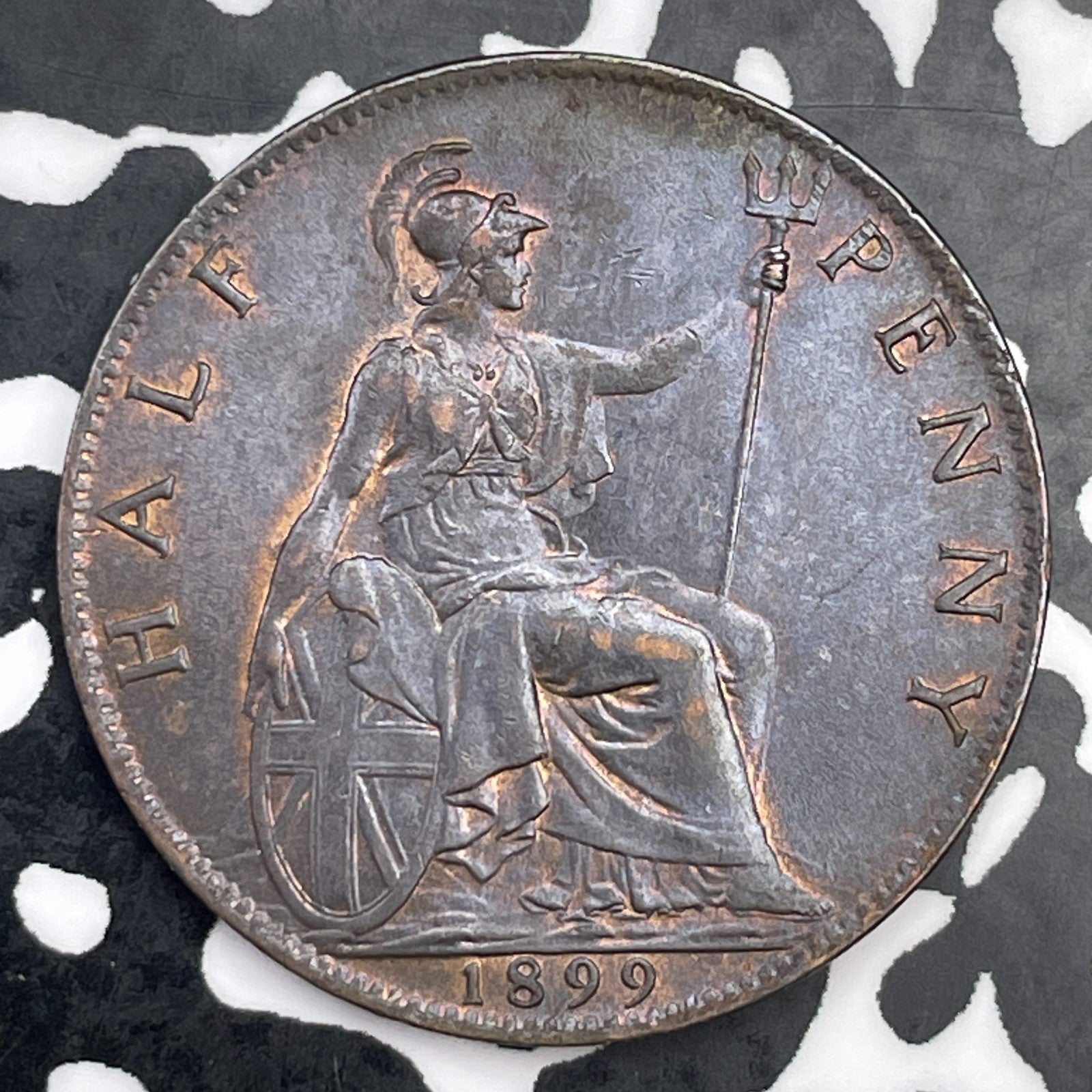 1899 Great Britain 1/2 Penny Half Penny Lot#F3385 Nice!