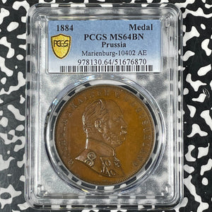 1884 Germany Prussia Capture Of Ludenitzland Medal PCGS MS64BN Lot#G9902 Scarce!