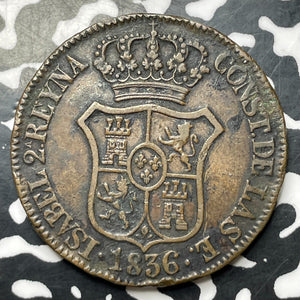 1836 Spain Catalonia 6 Quartos Lot#MK335