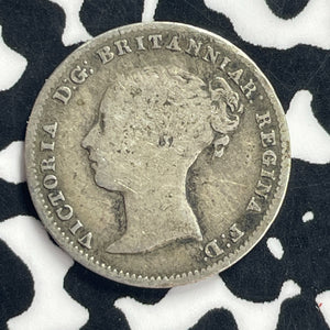 1861 Great Britain 3 Pence Threepence Lot#T9160 Silver!