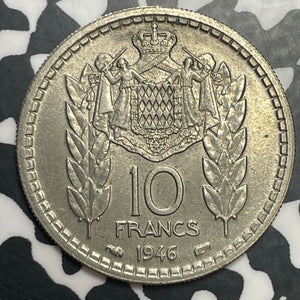 1946 Monaco 10 Francs Lot#E7337