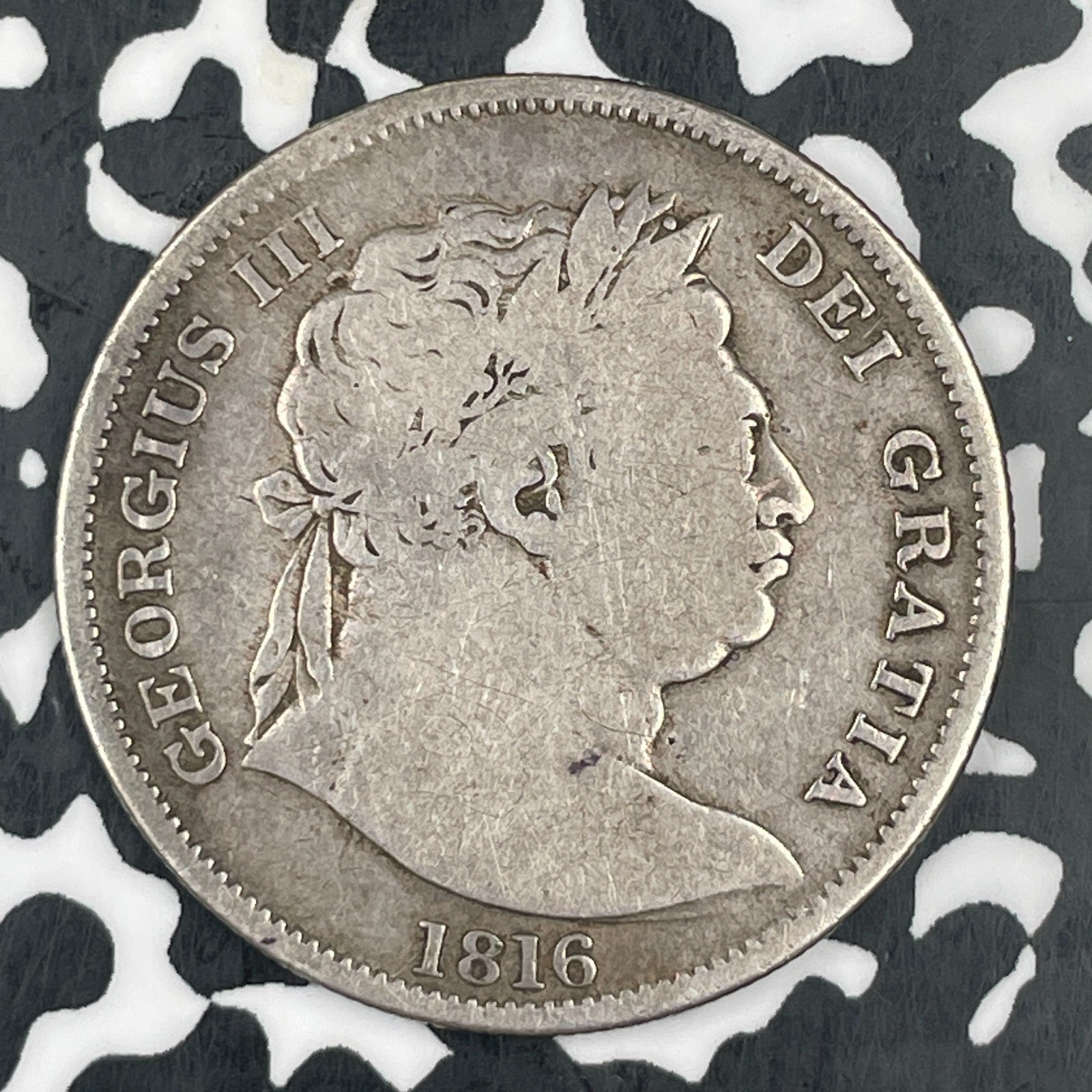 1816 Great Britain 1/2 Crown Half Crown Lot#F7473 Silver!