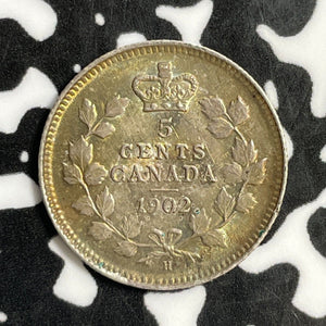 1902 Canada 5 Cents Lot#E2571 Silver! Nice!