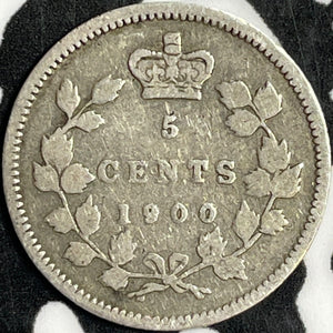 1900 Canada 5 Cents Lot#D8518 Silver!
