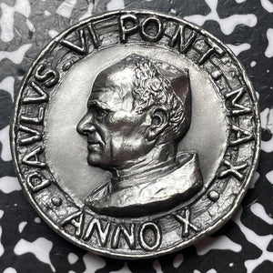 (1972) Vatican City Paul VI Papal Medal By A. Berti Lot#JM7453 Silver! 45mm