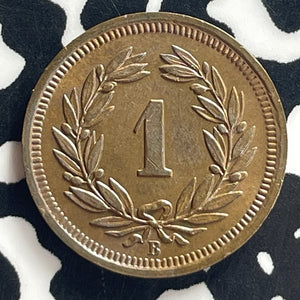 1929 Switzerland 1 Rappen Lot#T7986 High Grade! Beautiful!