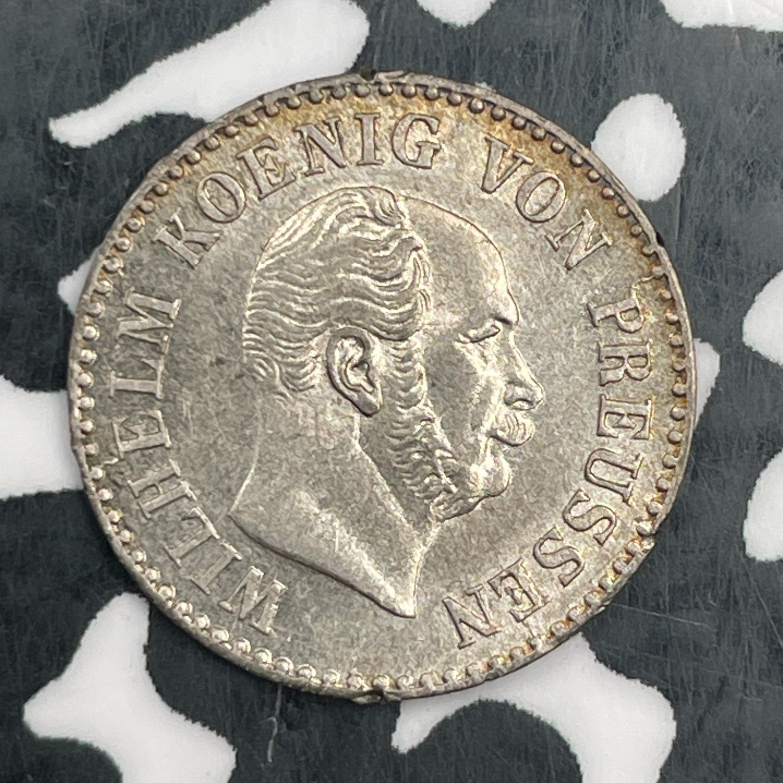 1863-A Germany Prussia 1/2 Groschen Lot#N0737 Silver! High Grade! Beautiful!