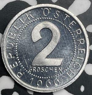 1966 Austria 2 Groschen Lot#T9764 Proof!