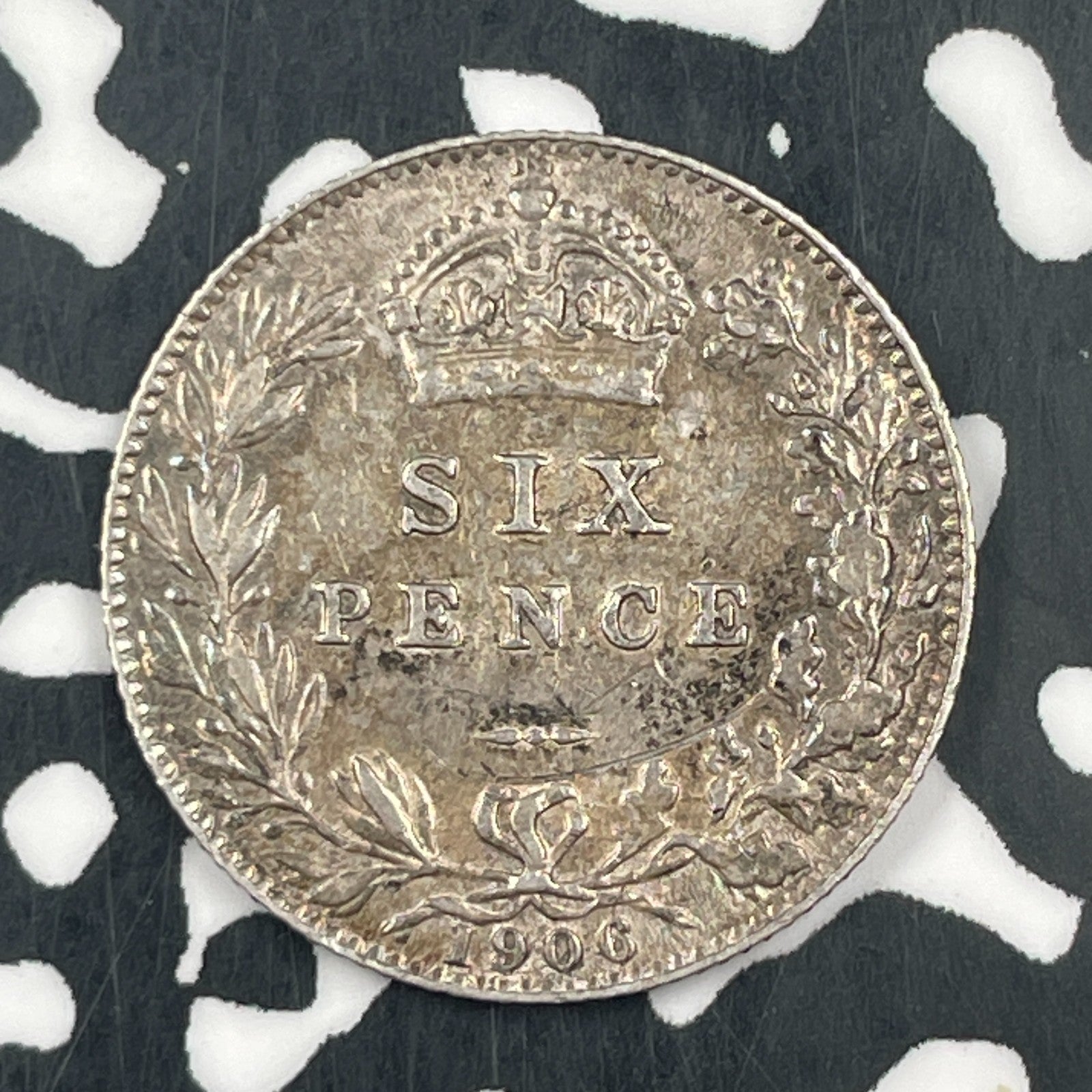 1906 Great Britain 6 Pence Sixpence Lot#F5623 Silver!
