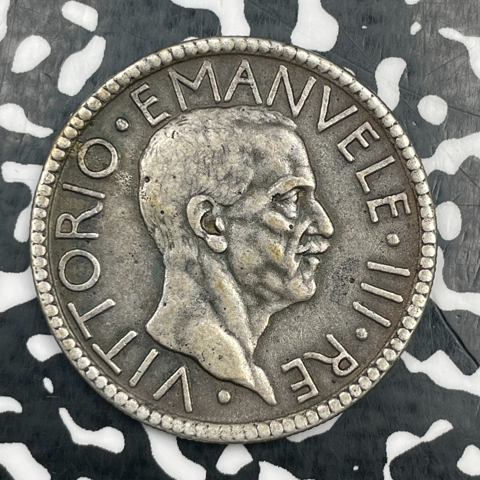 1928-R Italy 20 Lire Lot#JM1930 Large Silver! Scarce! KM#69