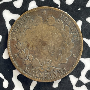 1878 France 5 Centimes Lot#C1248 Key Date! Damaged