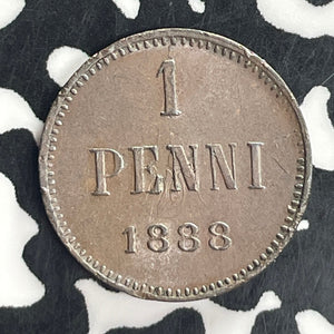 1888 Finland 1 Penni Lot#T8200 High Grade! Beautiful!