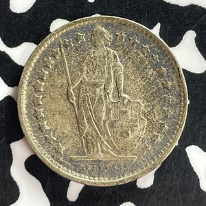 1921-B Switzerland 1/2 Franc Half Franc Lot#T7520 Silver!