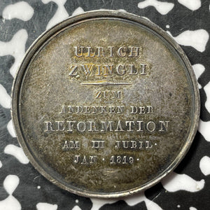 1819 Switzerland Ulrich Zwingl Bern Reformation Tricentenary Medal Lot#OV1329