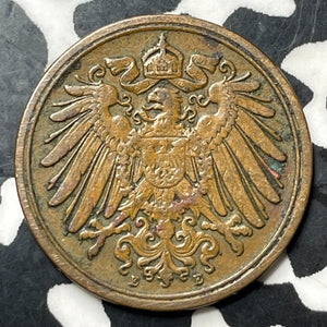 1891-E Germany 1 Pfennig Lot#E7132 Key Date!