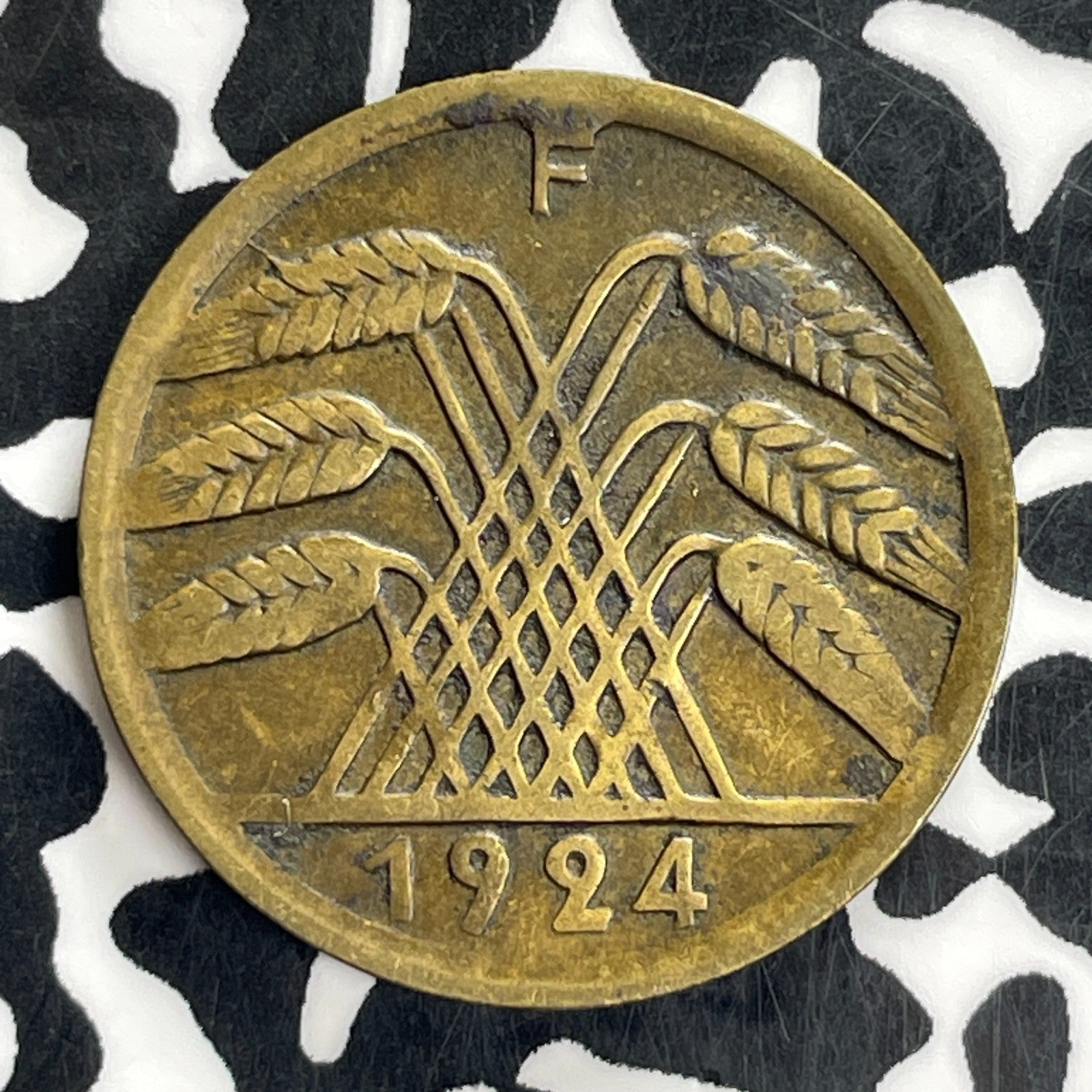 1924-F Germany 50 Rentenpfennig Lot#C3770 KM#34