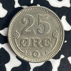 1922-GL Denmark 25 Ore Lot#T8832 Nice!