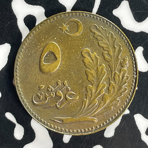 1926 Turkey 5 Kurus Lot#T8034 Nice!