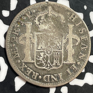 1818-Limae JP Peru 2 Reales Lot#T1289 Silver!