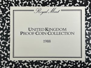 1988 Great Britain 7x Coin Proof Set Lot#B2567 With Case & C.O.A.