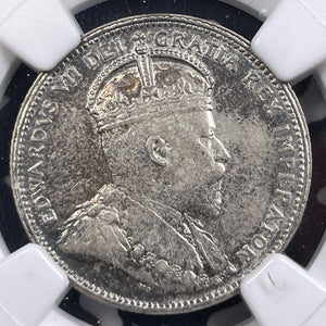 1909 Canada 25 Cents NGC AU55 Lot#G9147 Silver!