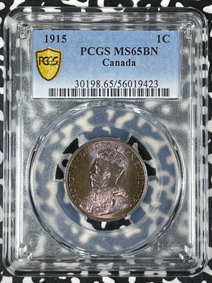 1915 Canada Large Cent PCGS MS65BN Lot#G037 Gem BU!