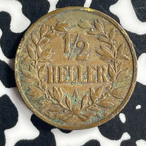 1904-A German East Africa 1/2 Heller Half Heller Lot#T6874 Corrosion