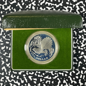 1980 New Zealand $1 Dollar Lot#B2586 Silver! Proof! With Box