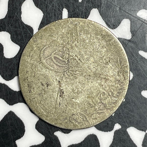 AH 1327 (1911) Turkey 2 Qirsh Lot#T6232 Silver!