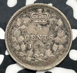 1892 Canada 5 Cents Lot#C0316 Silver!