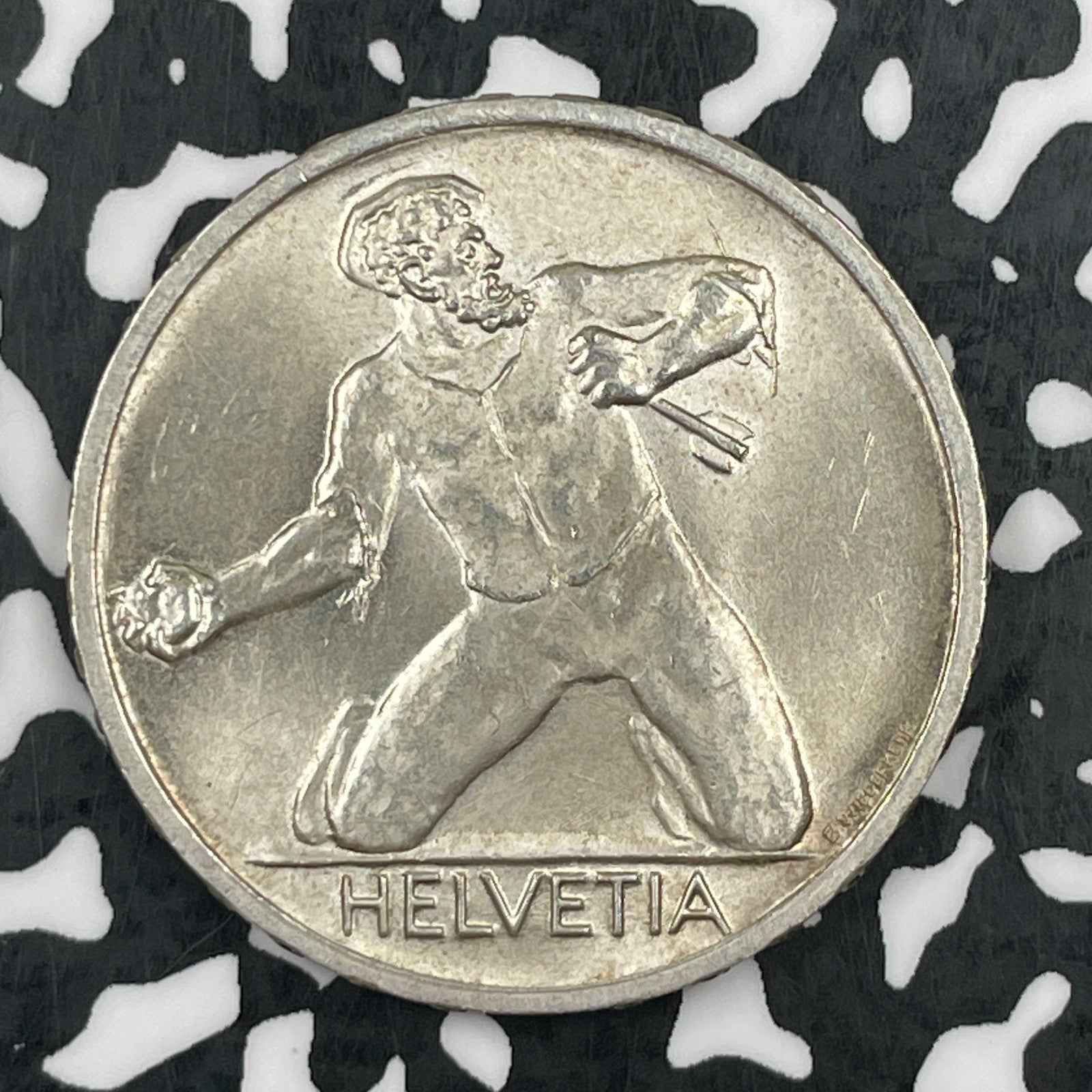 1944 Switzerland 5 Francs Lot#F7044 Silver! High Grade! Beautiful!