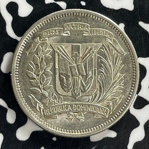 1937 Dominican Republic 25 Centavos Lot#JM0073 Silver! High Grade! Beautiful!