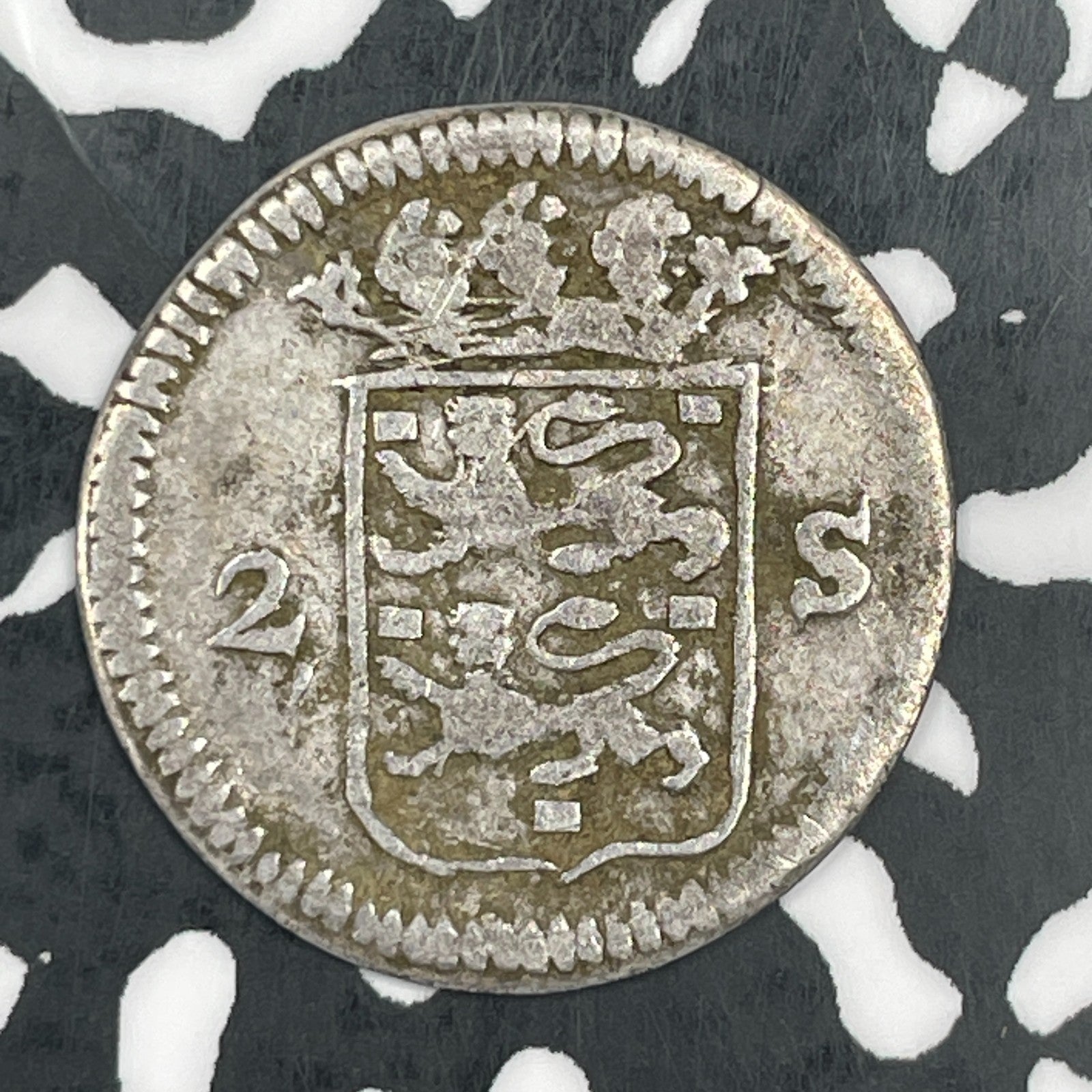 1731 Netherlands West Friesland 2 Stuivers Lot#F6847 Silver! KM#106.2