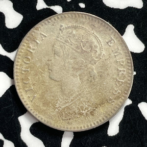 1894 India 1/4 Rupee Lot#T9723 Silver!