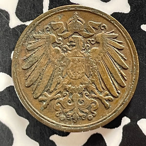 1905-G Germany 1 Pfennig Lot#T4131 Better Date