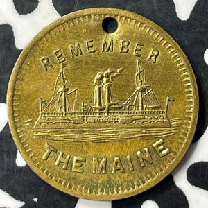 1898 United States "Remember the Maine" Token Lot#E6801