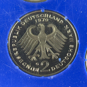 1979-G West Germany 10x Coin Proof Set Lot#B2407 With Case