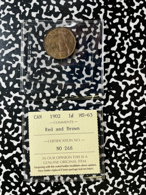 1902 Canada Large Cent ICCS MS63RB Lot#OV1597 Choice UNC!